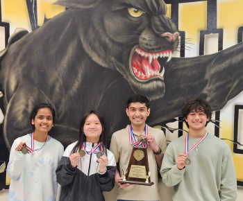  Image of Plano East UIL Accounting Team with their awards.
